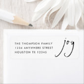 Stijlvol Script Joy Return Name Address Kerstl Etiket (Insitu)