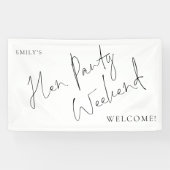 Stijlvol script Kippenfeest Weekend Welkom Spandoek (Horizontaal)