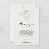 Stijlvol Script Love Hart Trouwdag Bedankt Foto  Kaart (Achterkant)