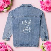 Stijlvol script "Maid of Honor" Persoonlijk Denim Jacket