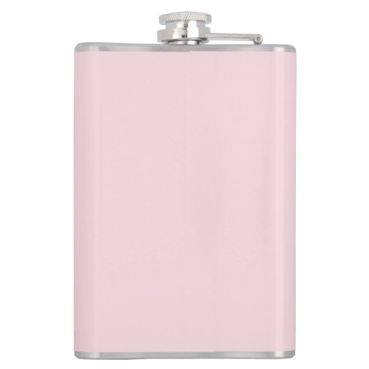 Stijlvol Script Modern Blush Roze Monogram Naam Heupfles (Achterkant)