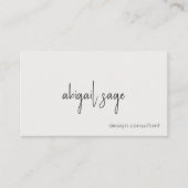 Stijlvol script Modern minimalistisch donker op li Visitekaartje (Voorkant)