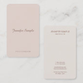 Stijlvol Script Modern Professioneel Eenvoudig Visitekaartje (Voorkant / Achterkant)