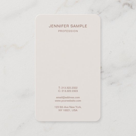 Stijlvol Script Modern Professioneel Eenvoudig Visitekaartje (Achterkant)