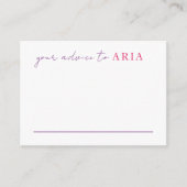 Stijlvol Script Modern Roze Eenvoudig Foto Afstude Informatiekaartje (Voorkant)