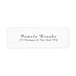 Stijlvol Script Modern Wit Plain Elegant Uniek Etiket