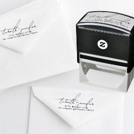 Stijlvol Script Moderne aangepaste namen Bruiloft  Zelfinktende Stempel