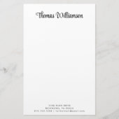 Stijlvol Script-monogram Briefpapier (Voorkant)