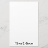 Stijlvol Script-monogram Briefpapier (Voorkant)
