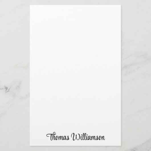 Stijlvol Script-monogram Briefpapier (Voorkant)