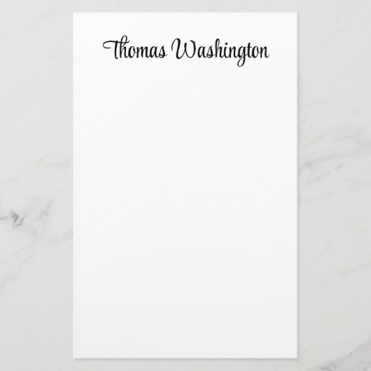 Stijlvol script monogram gepersonaliseerd briefpapier (Voorkant)