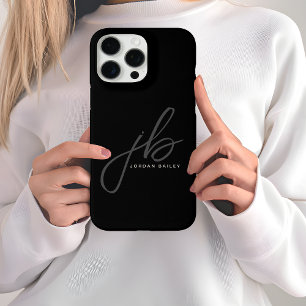 Stijlvol Script Monogram Initialen en naam iPhone 16 Pro Max Hoesje