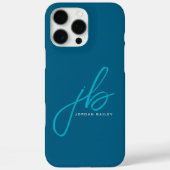 Stijlvol Script Monogram Initialen en naam Case-Mate iPhone Case (Achterkant)