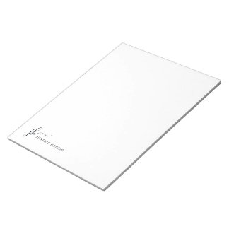 Stijlvol script monogram op maat notitieblok