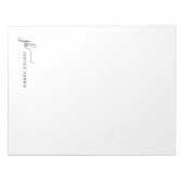 Stijlvol script monogram op maat notitieblok (Voorkant)