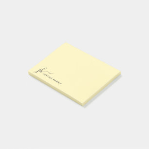 Stijlvol script monogram op maat post-it® notes