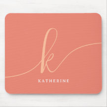 Stijlvol Script Monogram Peach Pink
