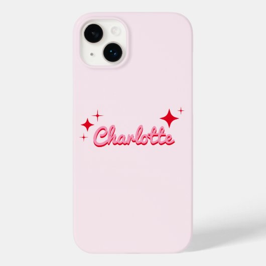 Stijlvol script monogram roze Case-Mate iPhone case (Achterkant)