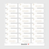 Stijlvol Script Monogram transparant terugkeeradre Sticker (Vel)