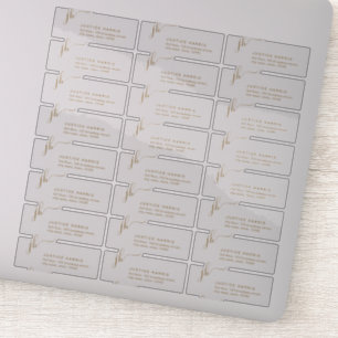 Stijlvol Script Monogram transparant terugkeeradre Sticker