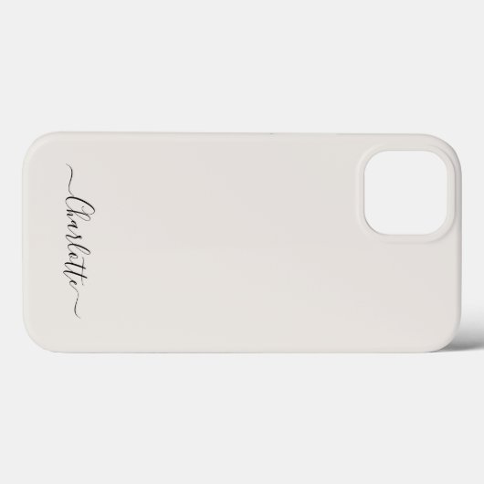 Stijlvol script naam monogram vlak bij wit Case-Mate iPhone case (Achterkant (horizontaal))
