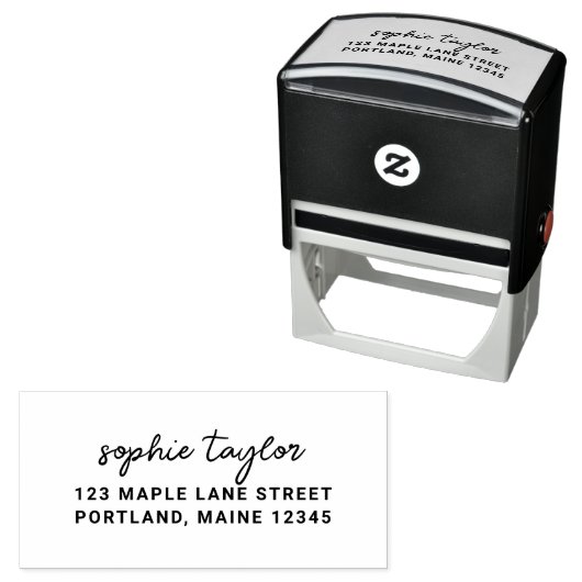 Stijlvol script Naam toevoegen Retouradres Zelfinktende Stempel (In situ)