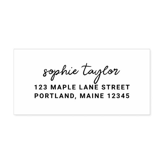 Stijlvol script Naam toevoegen Retouradres Zelfinktende Stempel (Design)