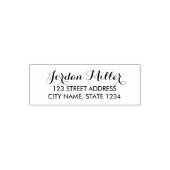 Stijlvol Script Name Home Address Zelfinktende Stempel (Design)