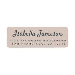 Stijlvol Script Name Pastel Paars Return-adres Etiket