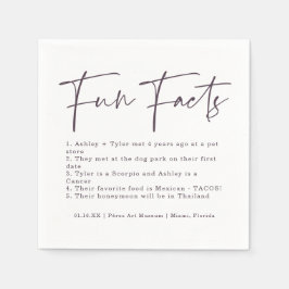 Stijlvol script | Paarse Kleur Swatch Leuke feiten Servet