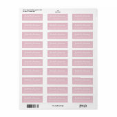Stijlvol script parfait roze retouradres etiket (Full Sheet)