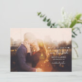 Stijlvol Script & Pijlen Volledige Foto Opslaan va Save The Date (Staand voorkant)