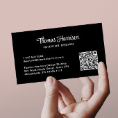 Stijlvol Script Professional QR-code zwart Visitekaartje