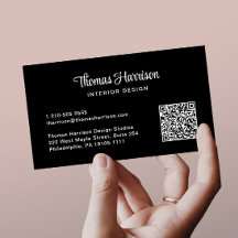 Stijlvol Script Professional QR-code zwart