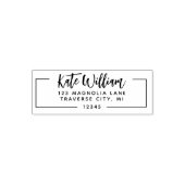 Stijlvol Script Return Address Self-Inking Stamp Zelfinktende Stempel (Design)