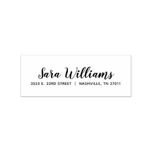 Stijlvol Script Return-adres Rubberstempel