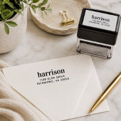 Stijlvol Script Return-adres Zelfinktende Stempel