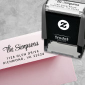 Stijlvol Script Return-adres Zelfinktende Stempel
