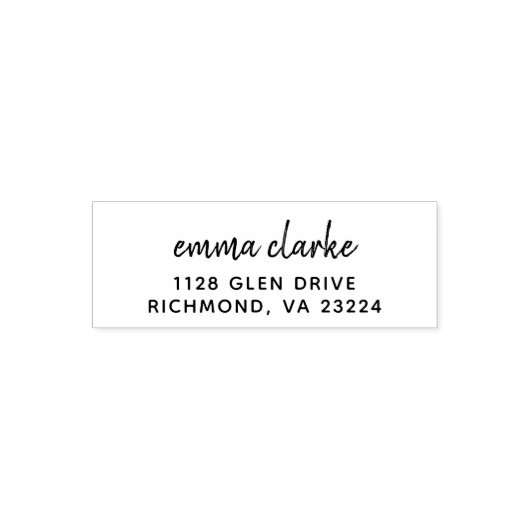 Stijlvol Script Return-adres Zelfinktende Stempel (Design)