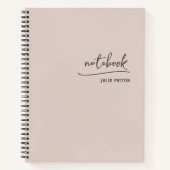 Stijlvol Script Roze Roze Persoonlijk Professionee Notitieboek (Voorkant)