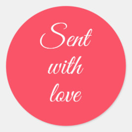 Stijlvol Script Schattige Liefde Rood Quotes Ronde Sticker