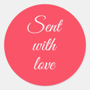 Stijlvol Script Schattige Liefde Rood Quotes Ronde Sticker
