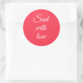 Stijlvol Script Schattige Liefde Rood Quotes Ronde Sticker (Tas)