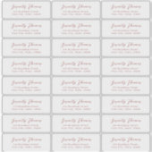 Stijlvol script transparant retouradres label (Voorkant)