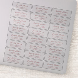 Stijlvol script transparant retouradres label