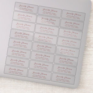 Stijlvol script transparant retouradres label