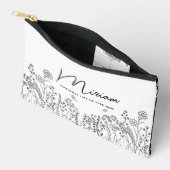 Stijlvol Script Trendy Bloemen Cosmetische Zak Etui (Open)