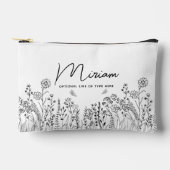 Stijlvol Script Trendy Bloemen Cosmetische Zak Etui (Voorkant)