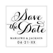 Stijlvol script trouw Save the Date Rubberstempel (Afrduk)