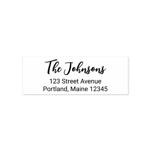 Stijlvol script voor achternaam Retouradres Zelfinktende Stempel (Design)
